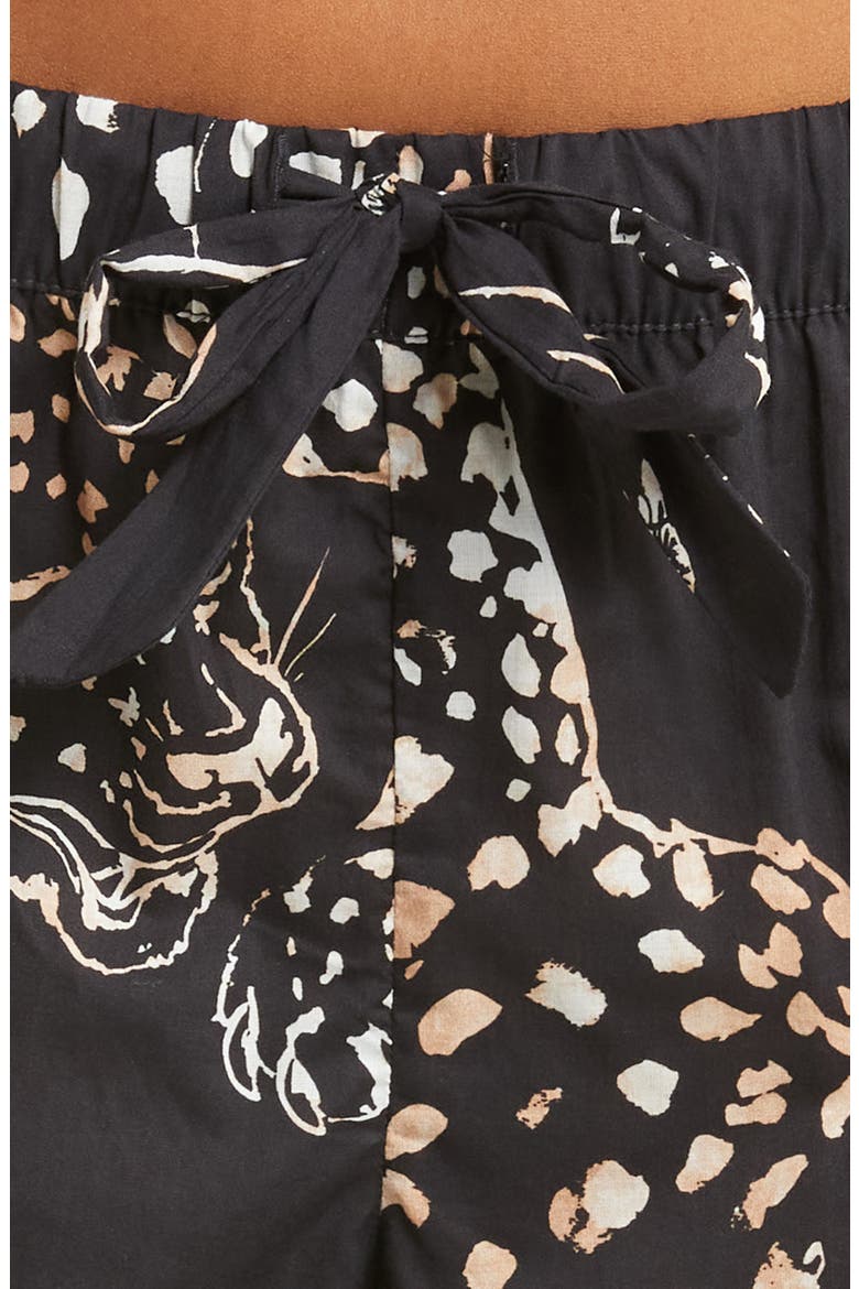 Print Cotton Short Pajamas, Alternate, color, JAG NAVY