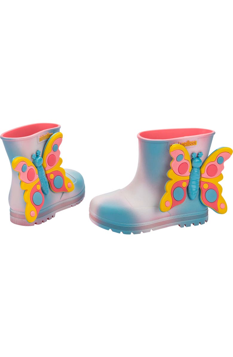 Mini Melissa Welly Wonderland Boot, Alternate, color, Pink/ Blue