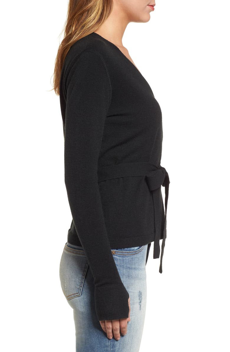 Caslon<sup>®</sup> Off-Duty Ballet Tie Front Sweater, Alternate, color,