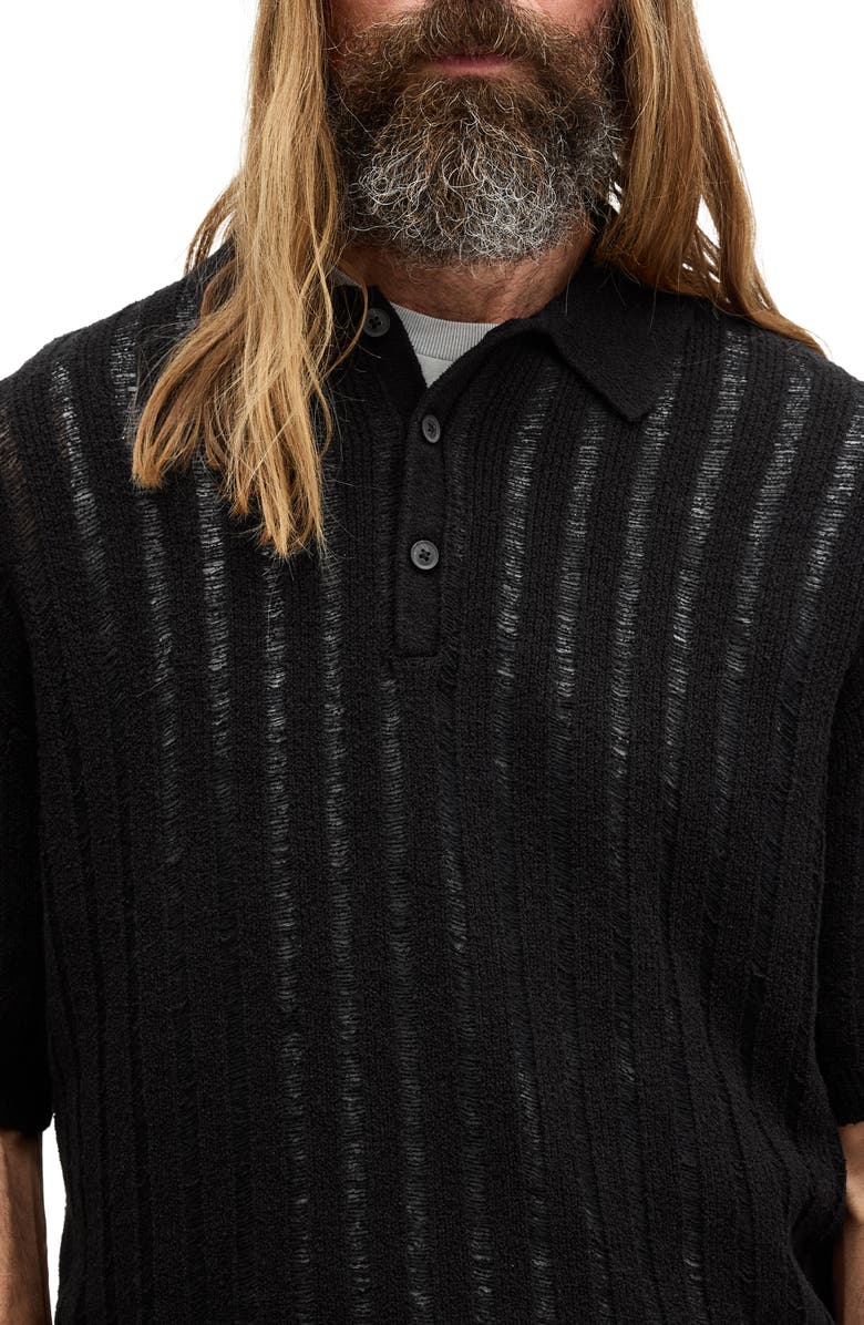 AllSaints Miller Rib Polo Sweater, Alternate, color, 