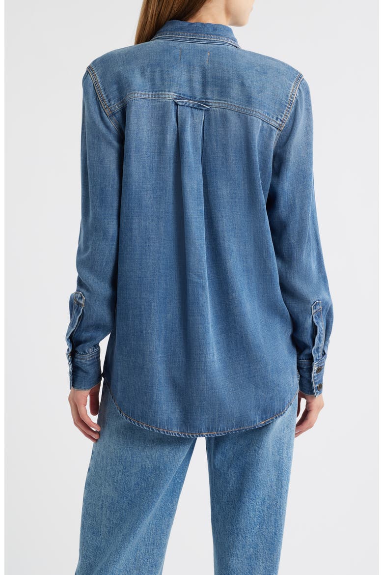 Atticus Denim Button-Up Shirt, Alternate, color, ANTIQUE BLUE