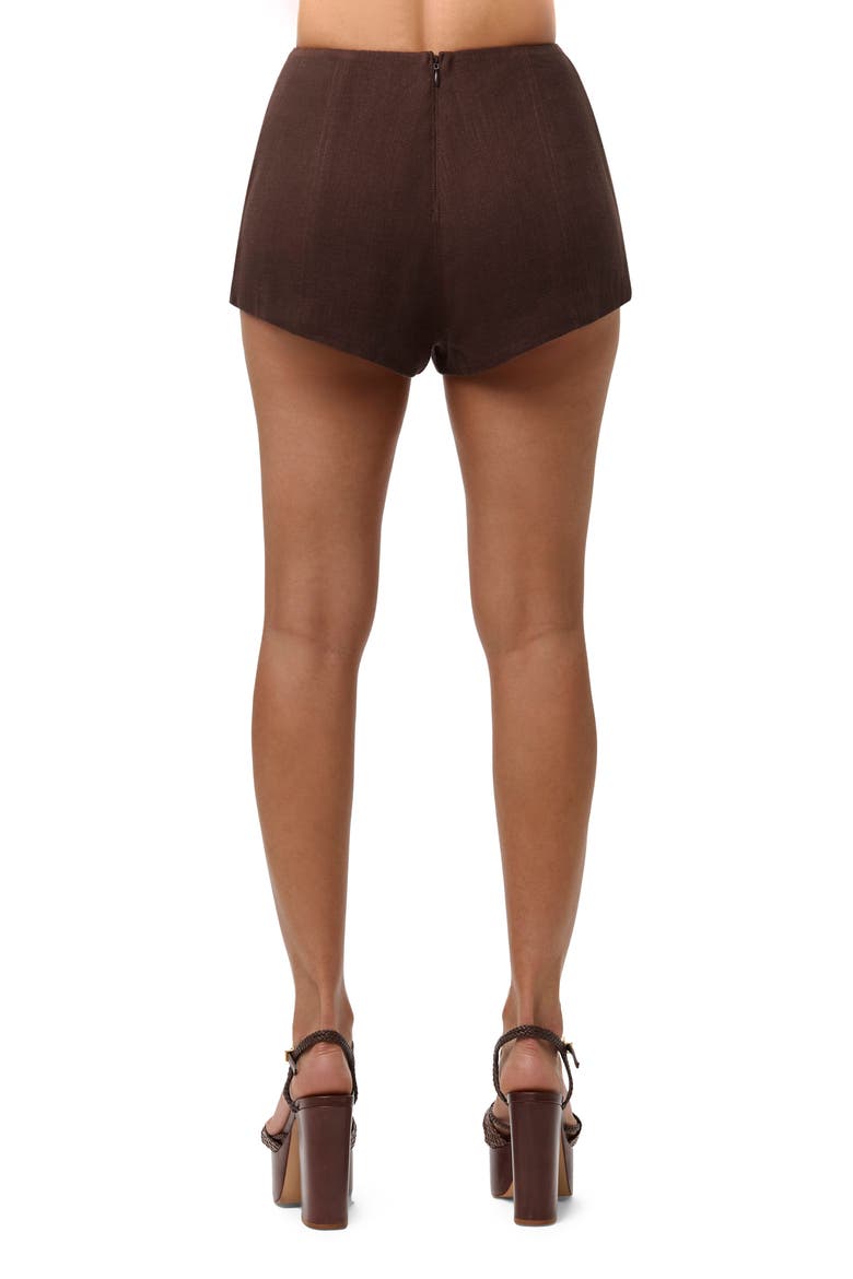 San Tropez High Waist Shorts, Alternate, color, DARK CHOCOLATE