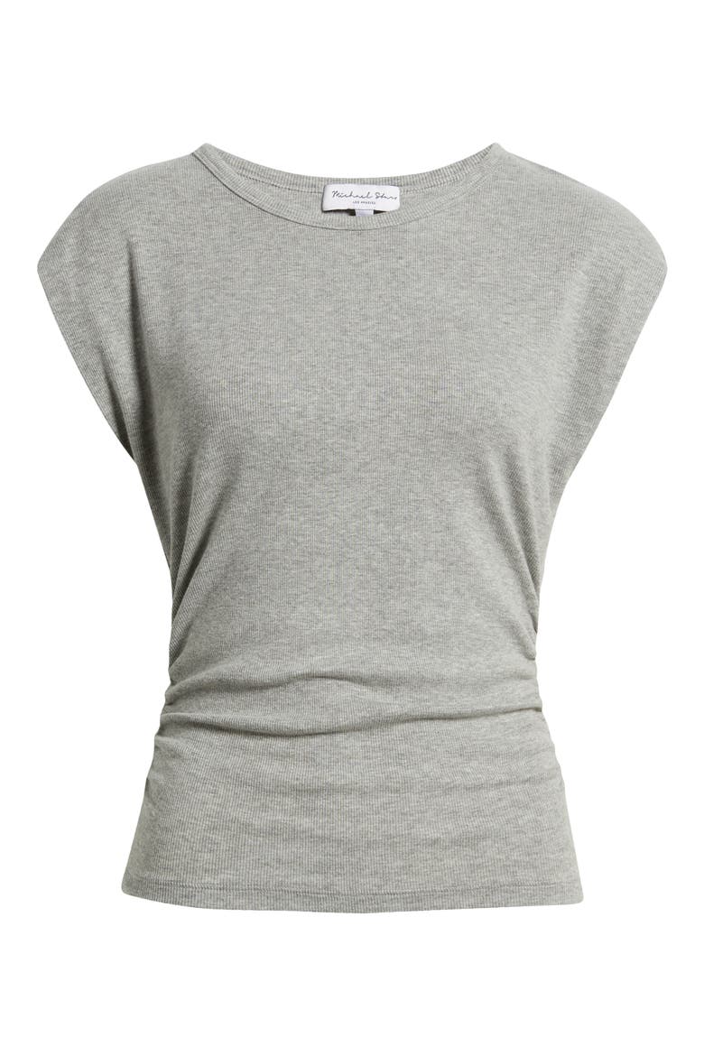 Joni Power Shoulder Rib Top, Alternate, color, HEATHER GREY