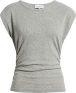 Michael Stars Joni Power Shoulder Rib Top