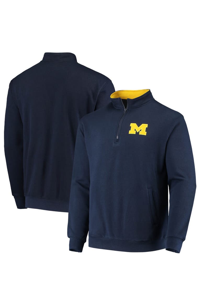 Men's Colosseum Navy Michigan Wolverines Tortugas Logo Quarter-Zip Jacket, Main, color, Navy