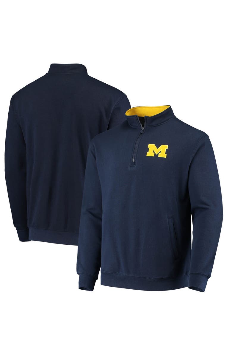 COLOSSEUM Men's Colosseum Navy Michigan Wolverines Tortugas Logo Quarter-Zip Jacket, Main, color, Navy