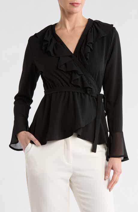 PATRIZIA LUCA Ruffle Wrap Top