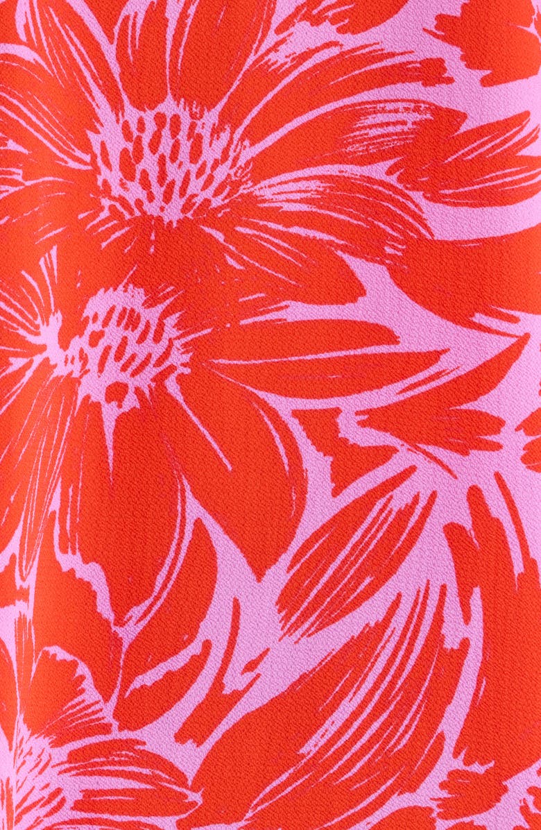 SUGARLIPS Rania Floral Chancellor Ruched Sleeve Top, Alternate, color, Pink Red Multi