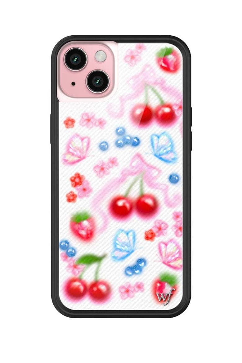 Sweet Cherries iPhone Case, Alternate, color, White