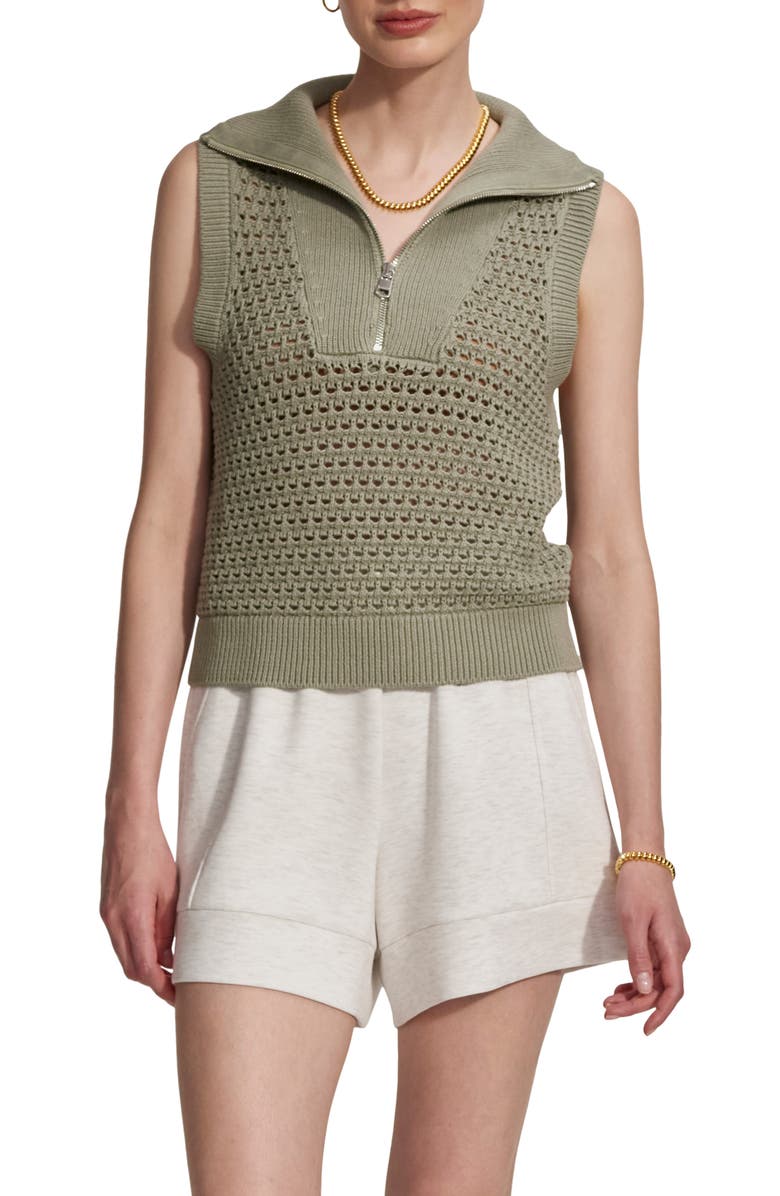 Varley Bains Half Zip Sweater Tank, Main, color,