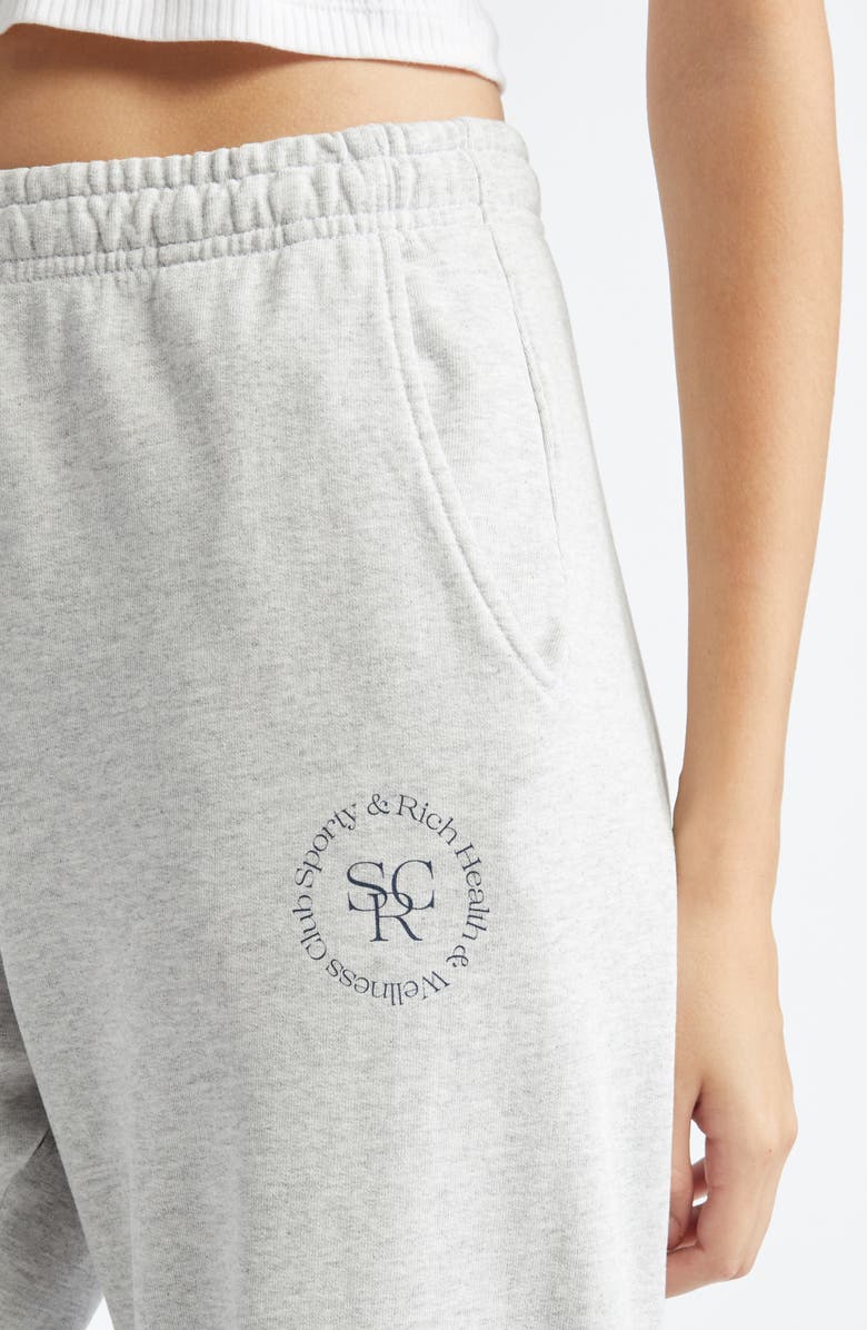 Sporty & Rich Wellness Club Cotton Blend Graphic Sweatpants, Alternate, color, 