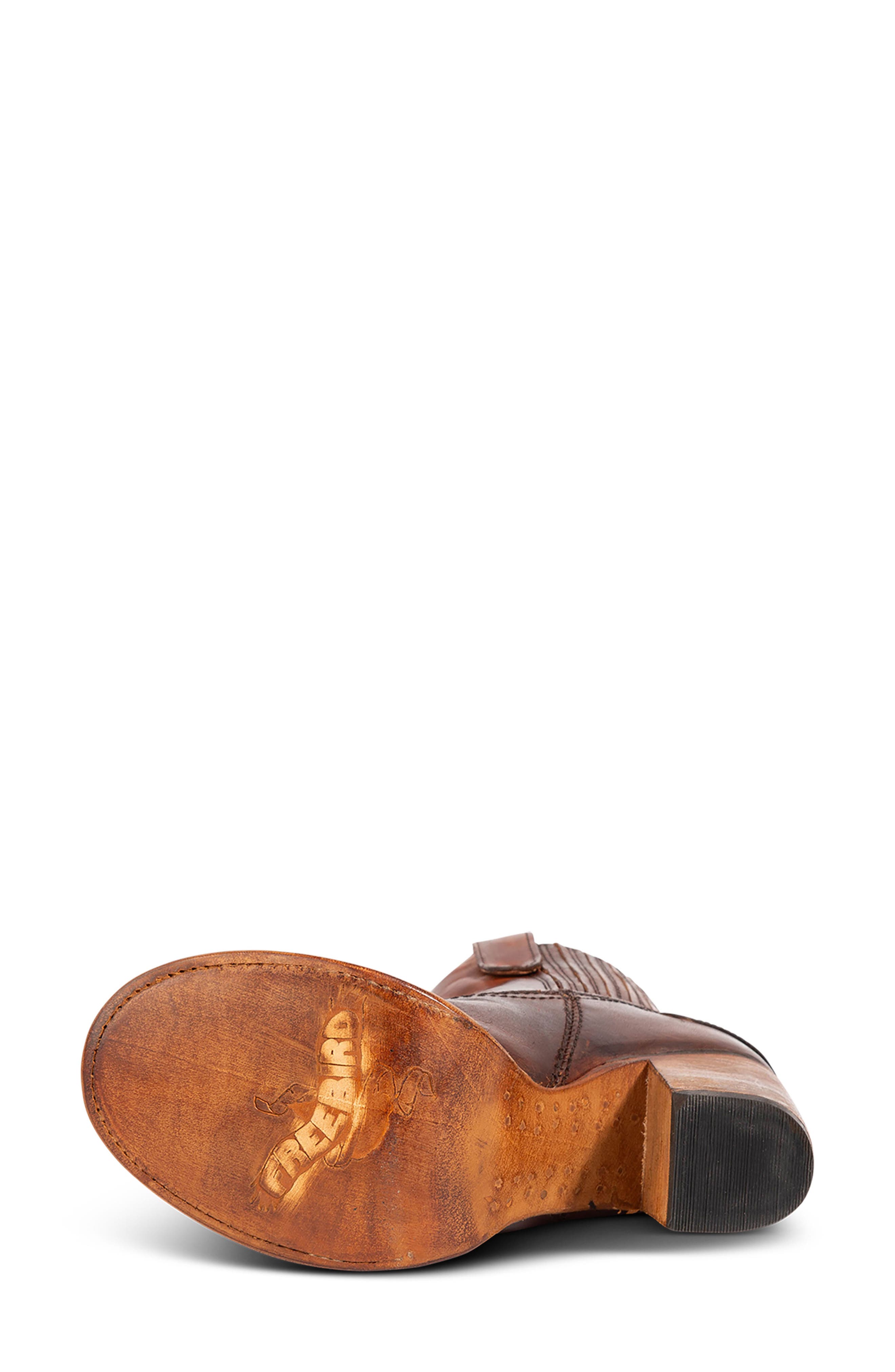 Bowin Leather Bootie, Alternate, color, COGNAC
