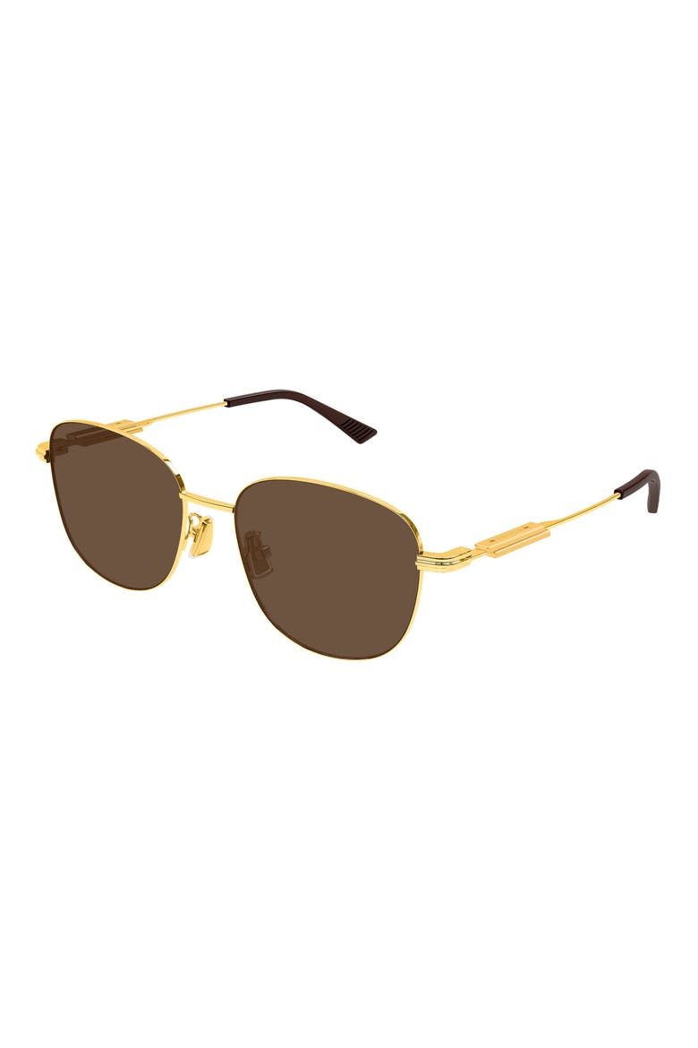 BV1517SA 56mm Gradient Round Sunglasses, Alternate, color, GOLD