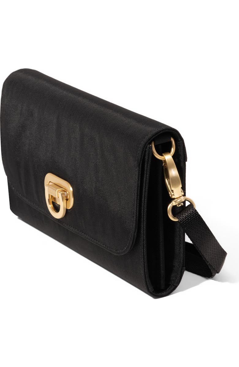 BAGGALLINI Coastal Flip Lock RFID Phone Wallet Crossbody Bag, Alternate, color, Black With Gold Hardware