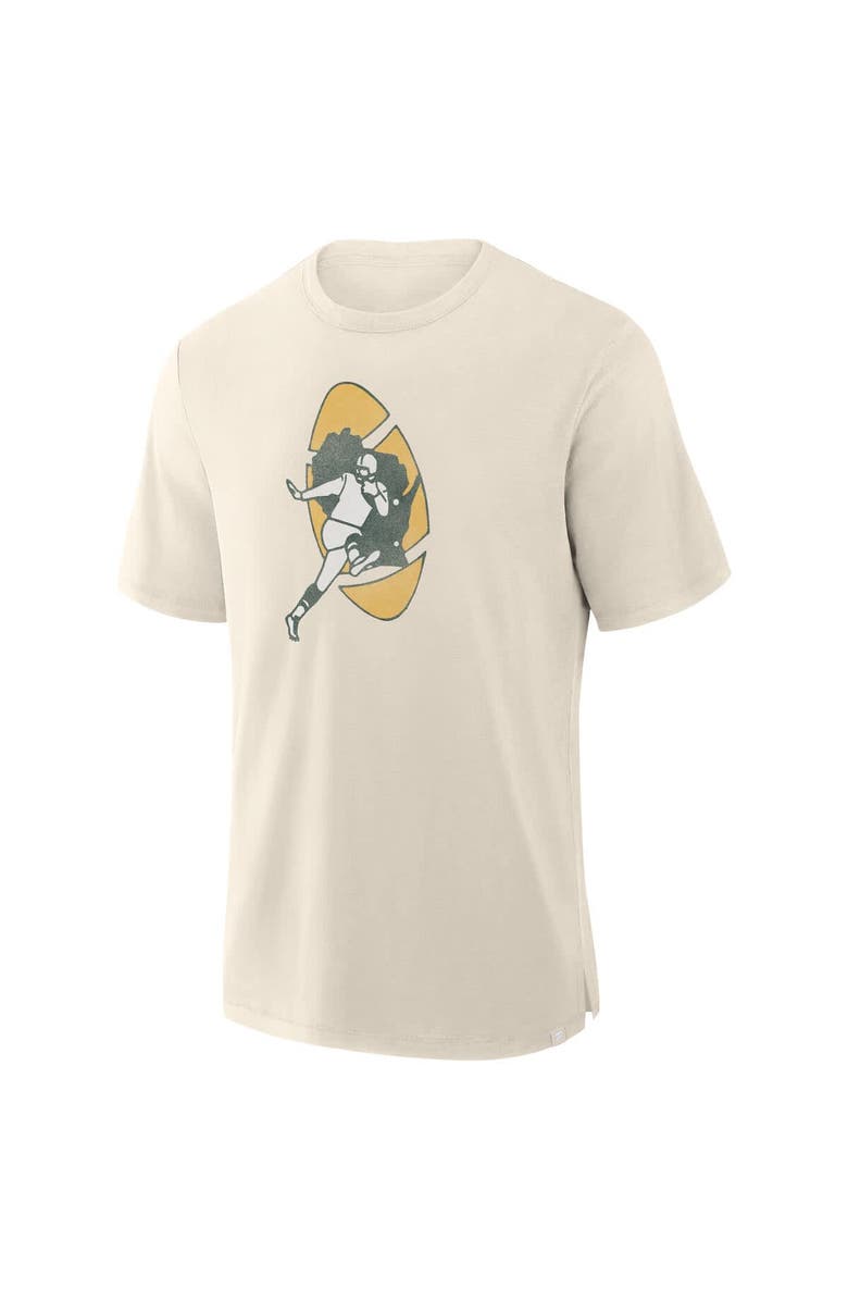 FANATICS Men's Fanatics  Cream Green Bay Packers Slub T-Shirt, Alternate, color, Cream