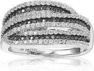 SUZY LEVIAN Sterling Silver Pave Set CZ Ring