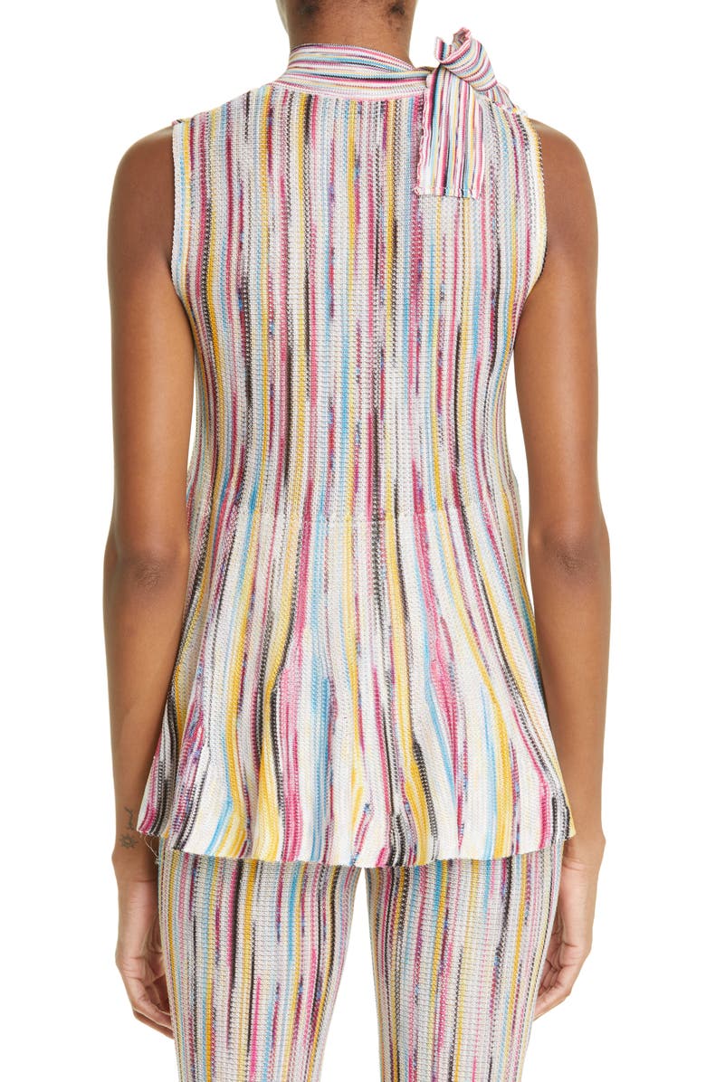 Missoni Space Dye Tie Neck Top, Alternate, color,