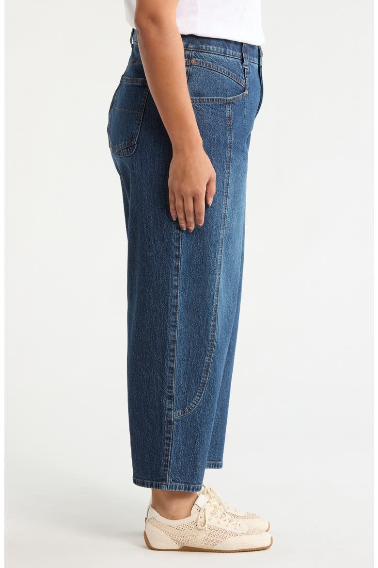 High Waist Ankle Barely Barrel Jeans, Alternate, color, BLUE