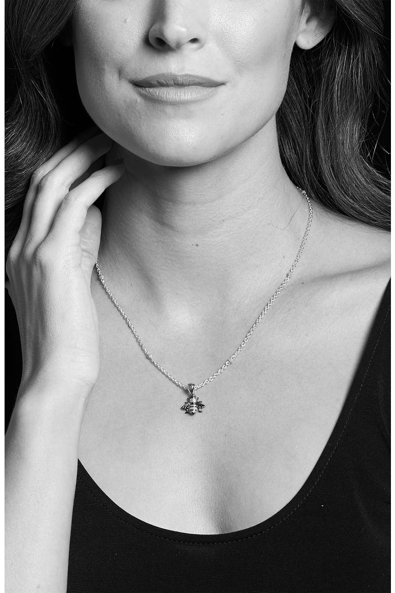 Rare Wonders - Honeybee Pendant Necklace, Alternate, color, SILVER/ GOLD