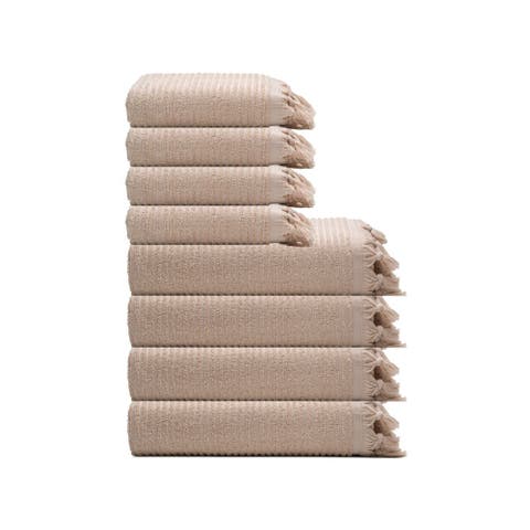Ribbed Loom Turkish Cotton Terry Towel Bundle