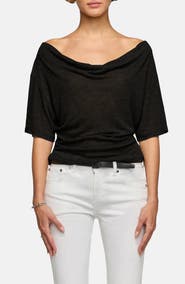 EB Denim Madeo Cowl Neck T-shirt