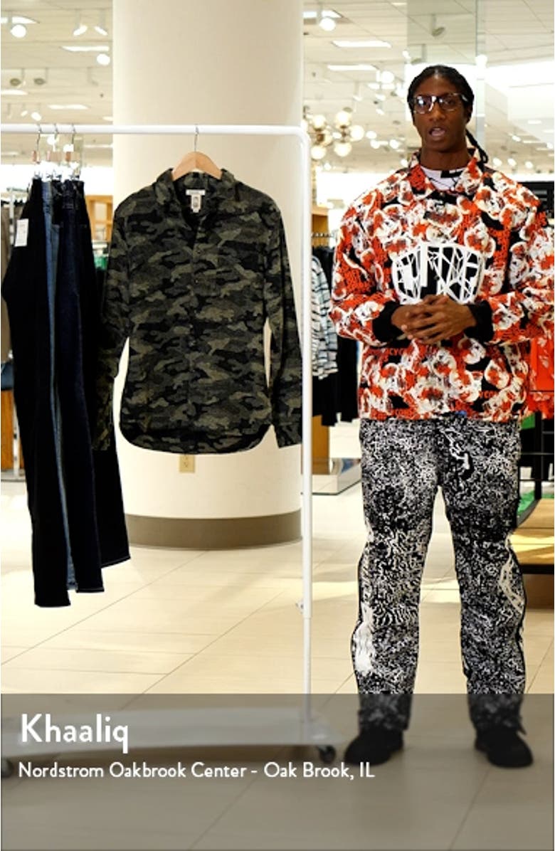 The Ripper Slim Fit Camouflage Brushed Button-Up Shirt, sales video thumbnail