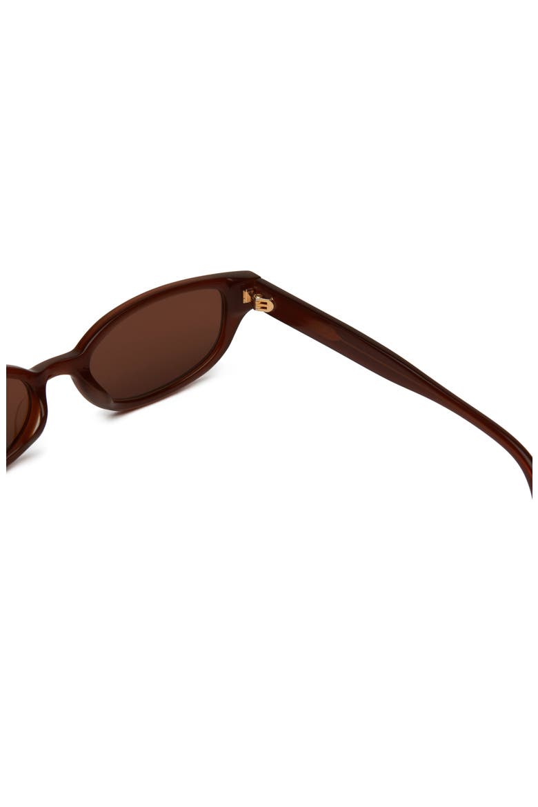 Gia Rectangular Gradient Sunglasses, Alternate, color, GIA BROWN / COGNAC