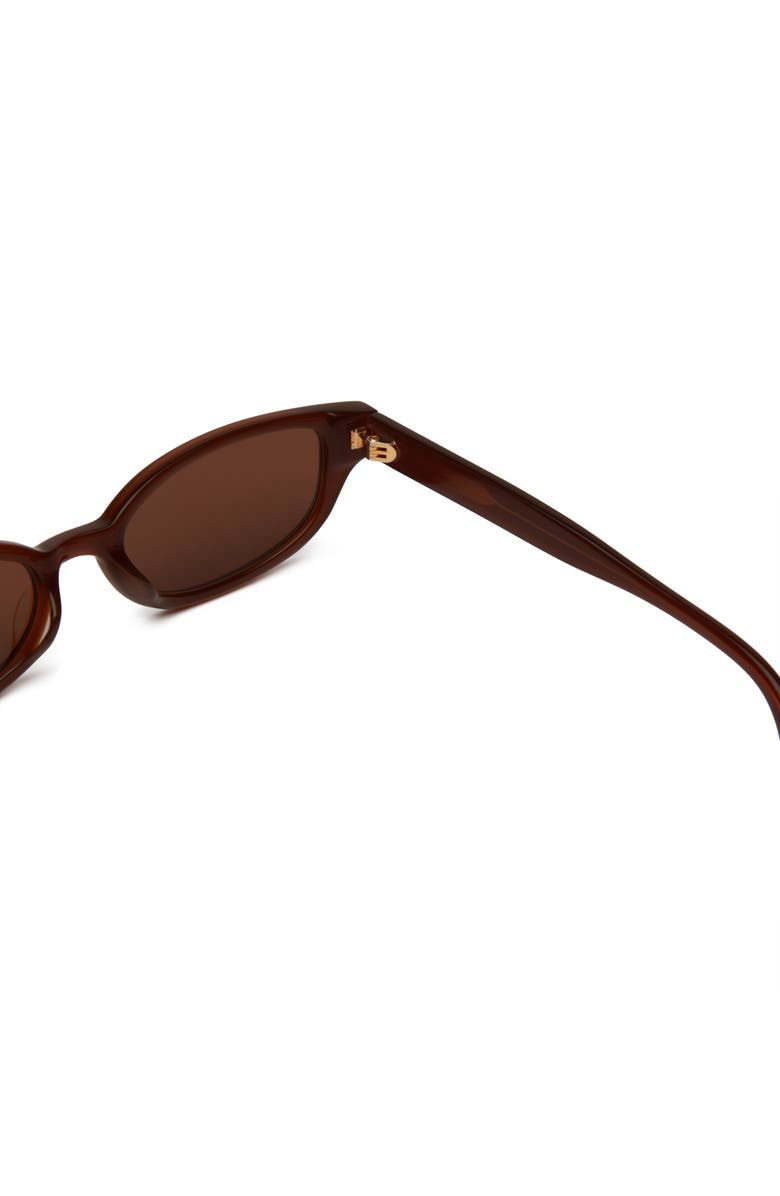 DEZI Gia Rectangular Gradient Sunglasses, Alternate, color, Gia Brown / Cognac