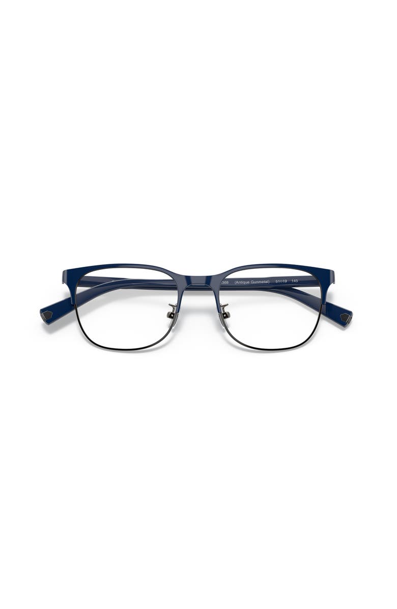 COACH 51mm Round optical glasses, Alternate, color, Blue