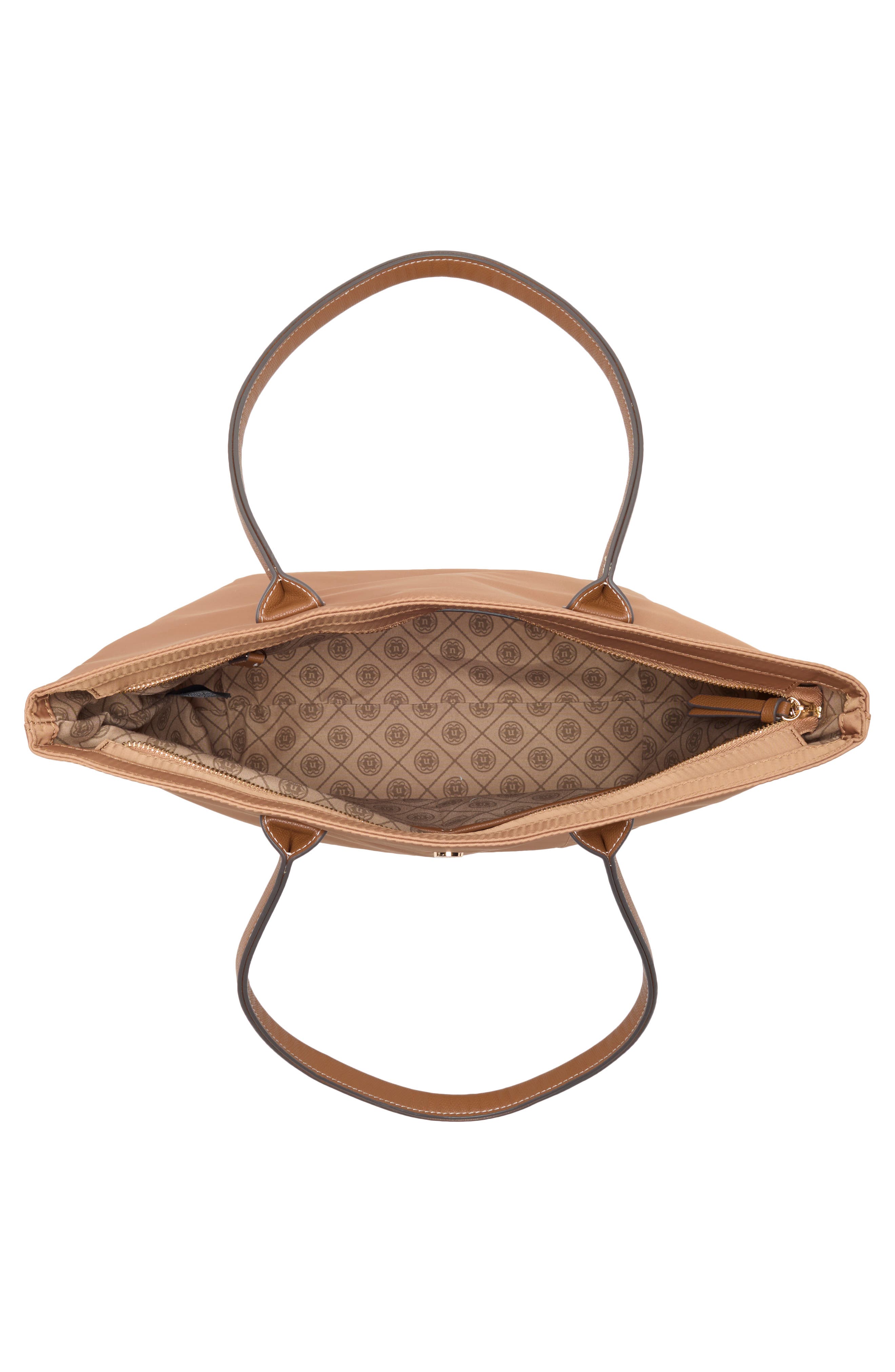 Nylon Tote with Pencil Case, Alternate, color, BROWN SUGAR / MOOSE