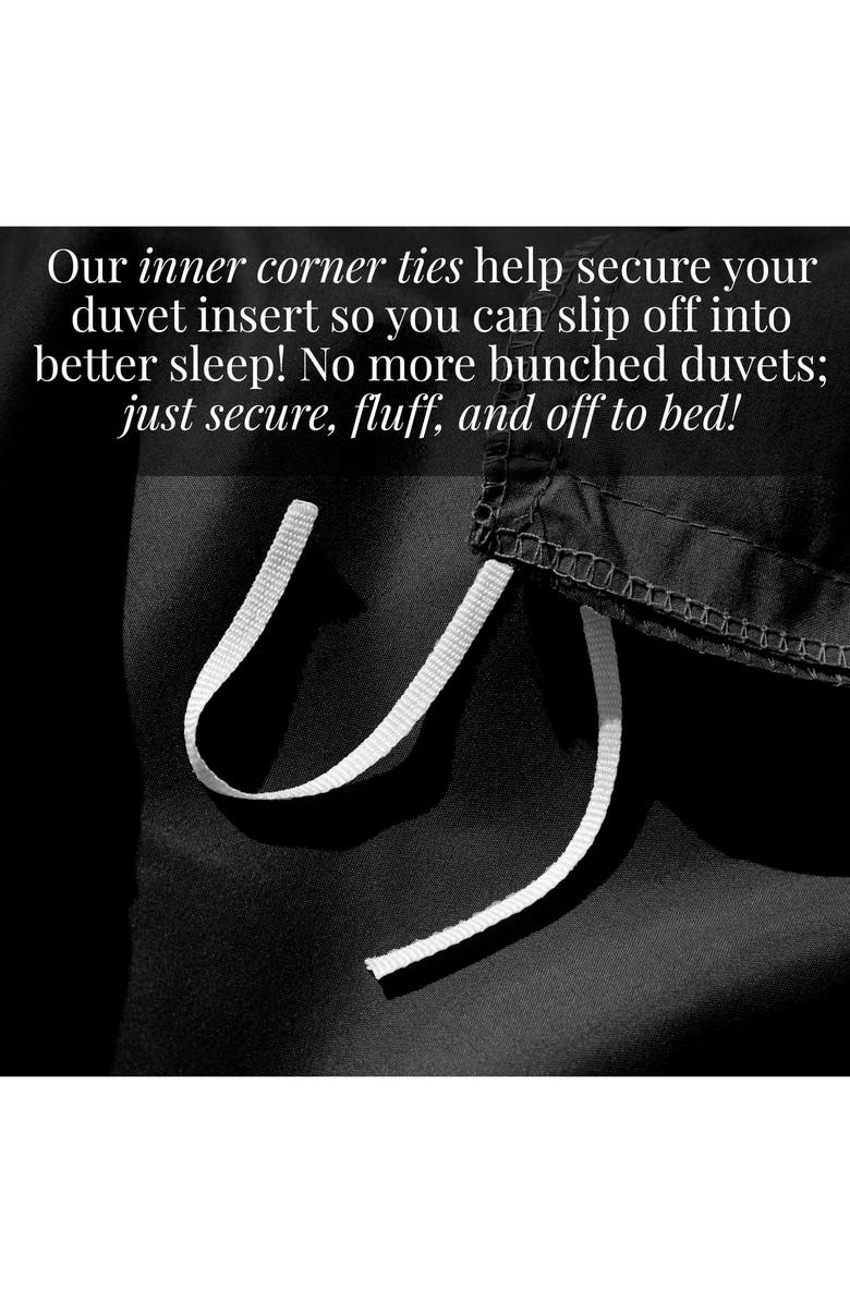 SOUTHSHORE FINE LINENS Vilano Springs Duvet Cover Set, Alternate, color, Black