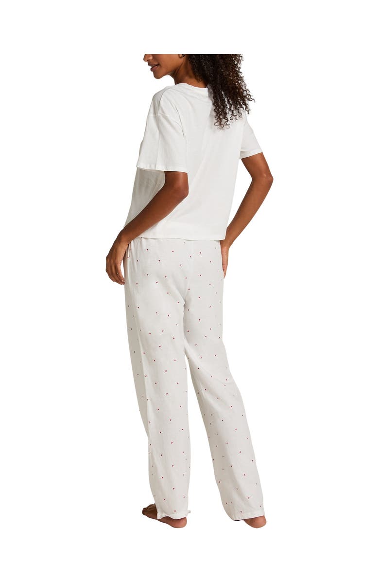 Hunkemöller Pyjama Set Cotton Print, Alternate, color, Gardenia