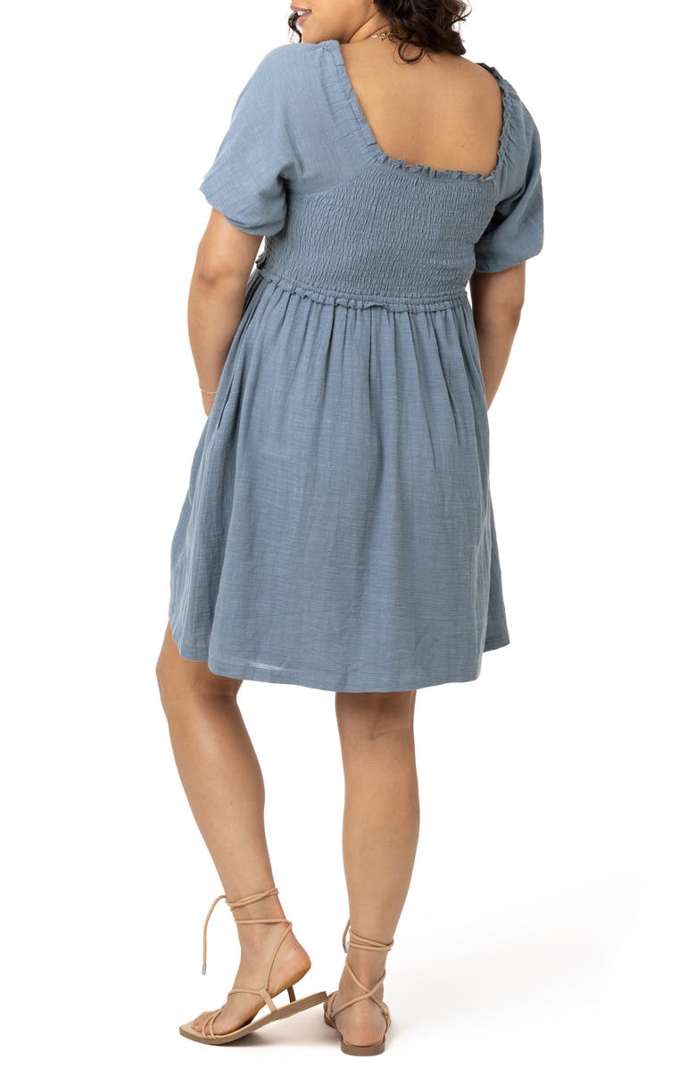 Kindred Bravely Madeline Smocked Puff Sleeve Maternity/Nursing Dress, Alternate, color, 