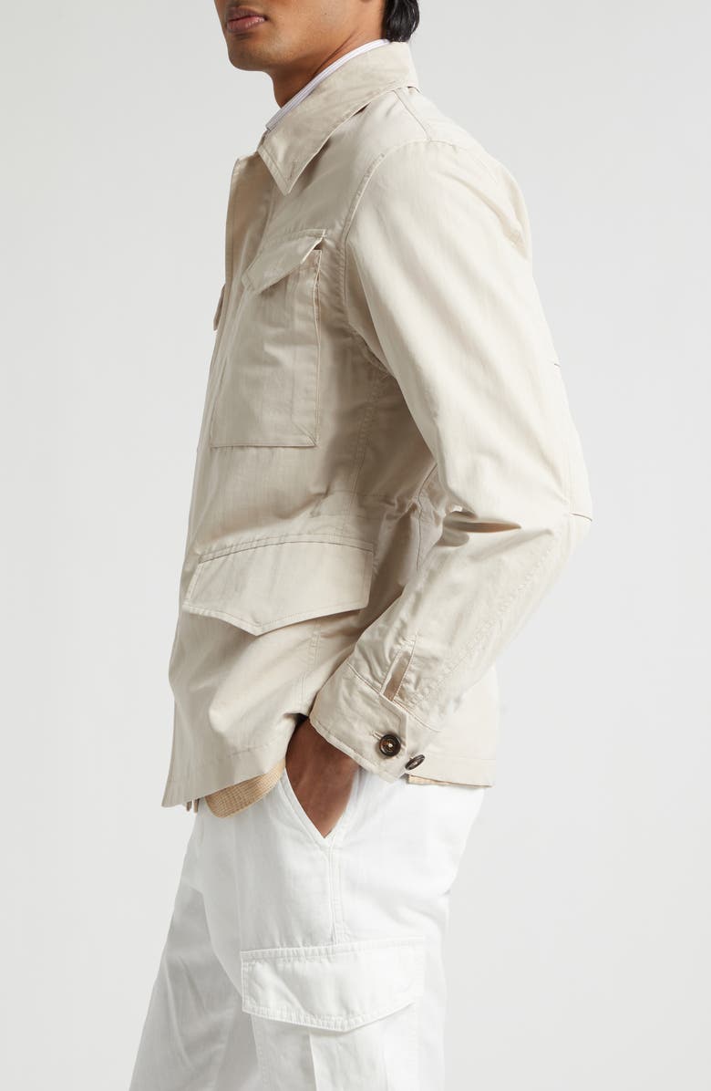 Eleventy Cotton & Silk Field Jacket, Alternate, color, 02 Sand
