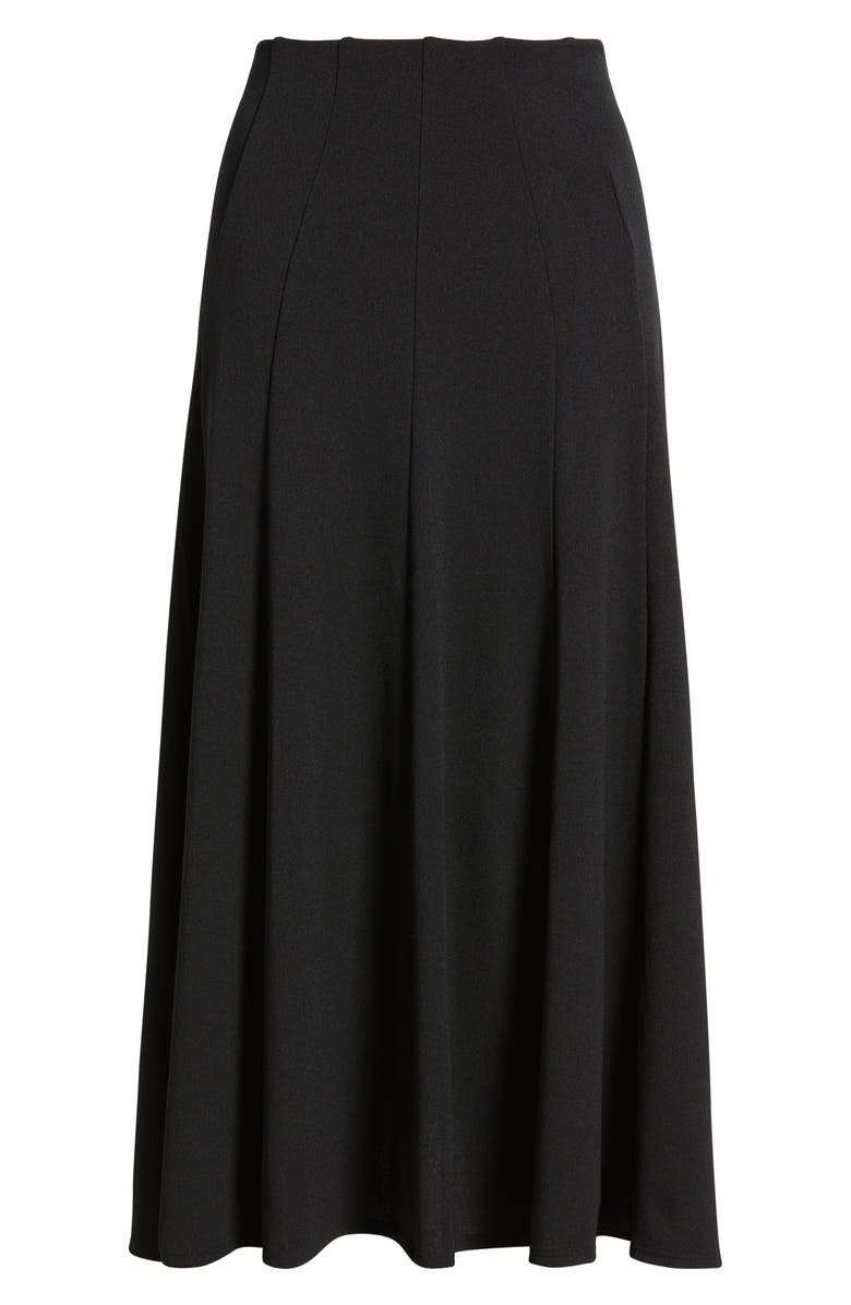 Theory Fluted Seam Sweate Skirt, Alternate, color, Black