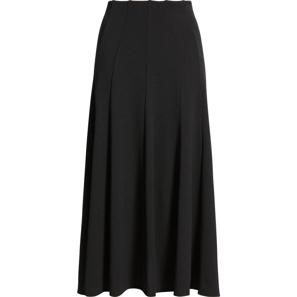 Theory Fluted Seam Sweate Skirt In Black