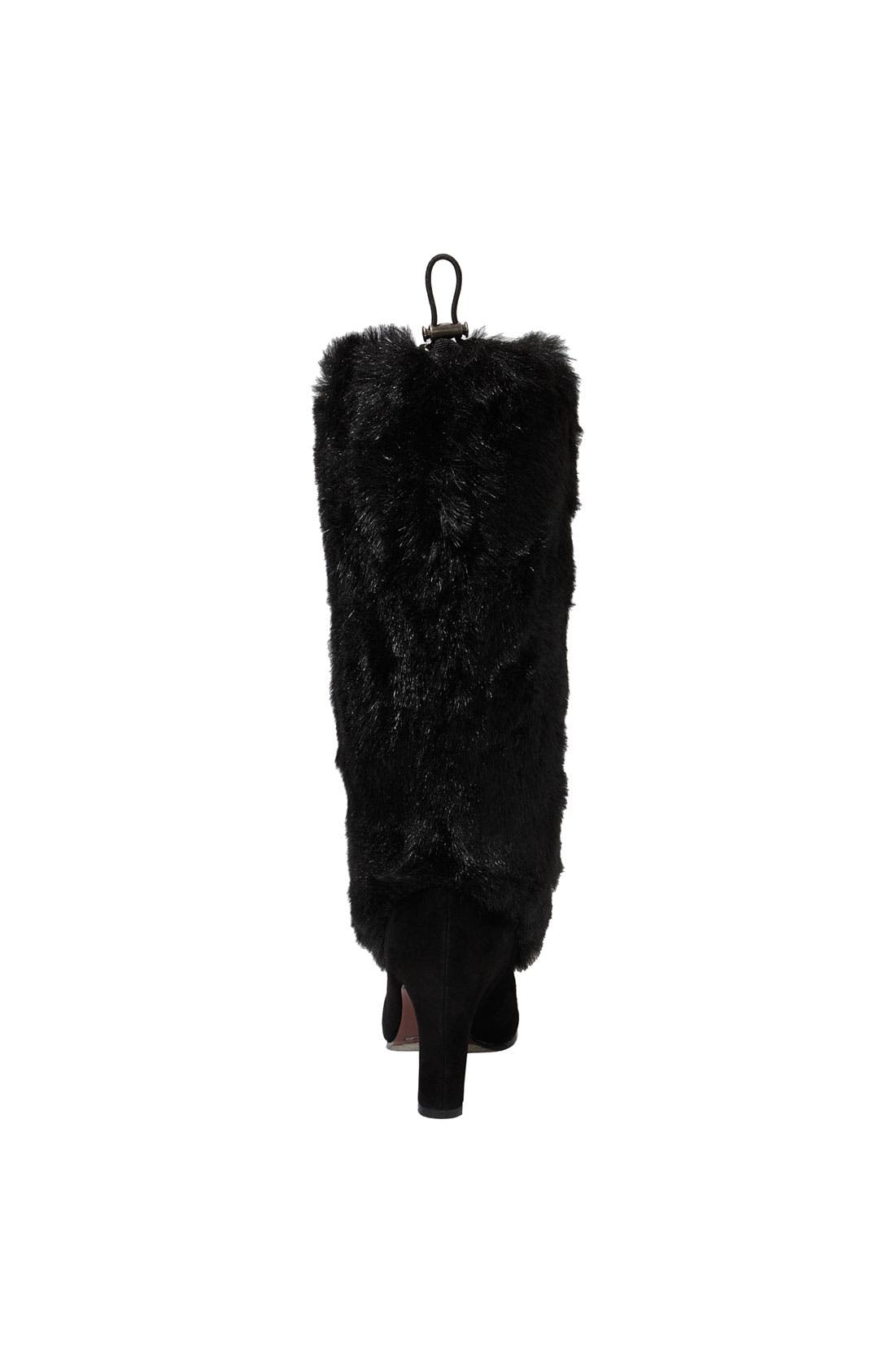 'Shalin' Faux Fur Boot, Alternate, color, BLACK KID SUEDE