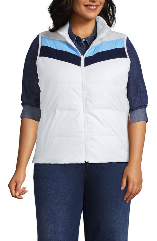 LANDS' END LANDS' END PLUS SIZE WANDERWEIGHT REVERSIBLE PACKABLE DOWN VEST 