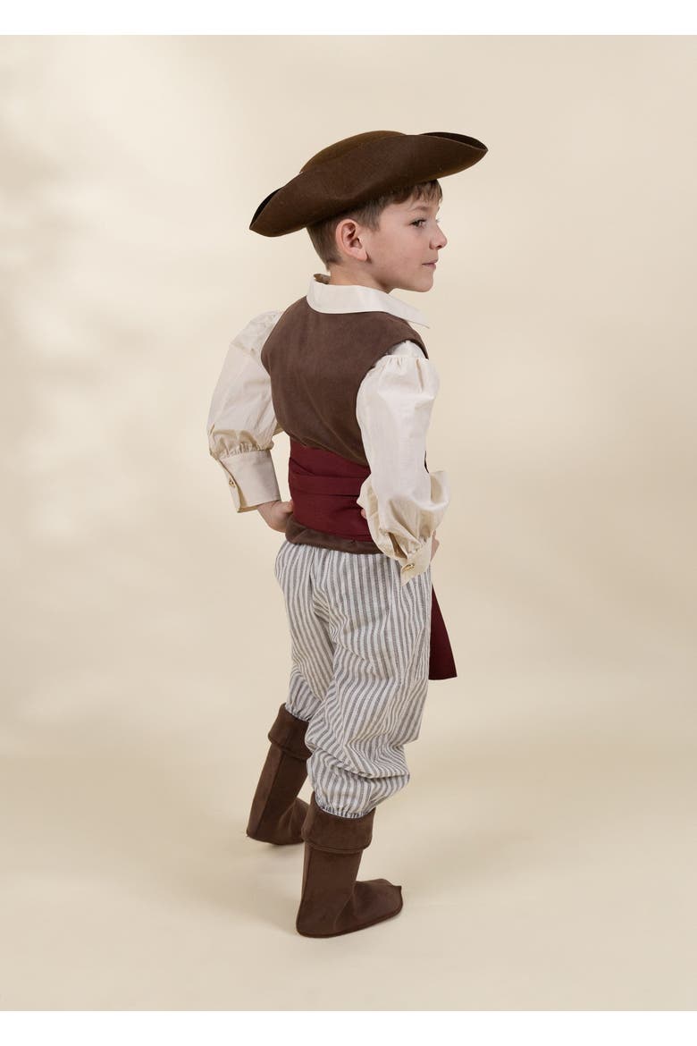 Pirate Play Costume with Hat, Alternate, color, Multicolor