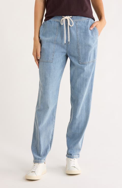 Cotton Chambray Denim Pants