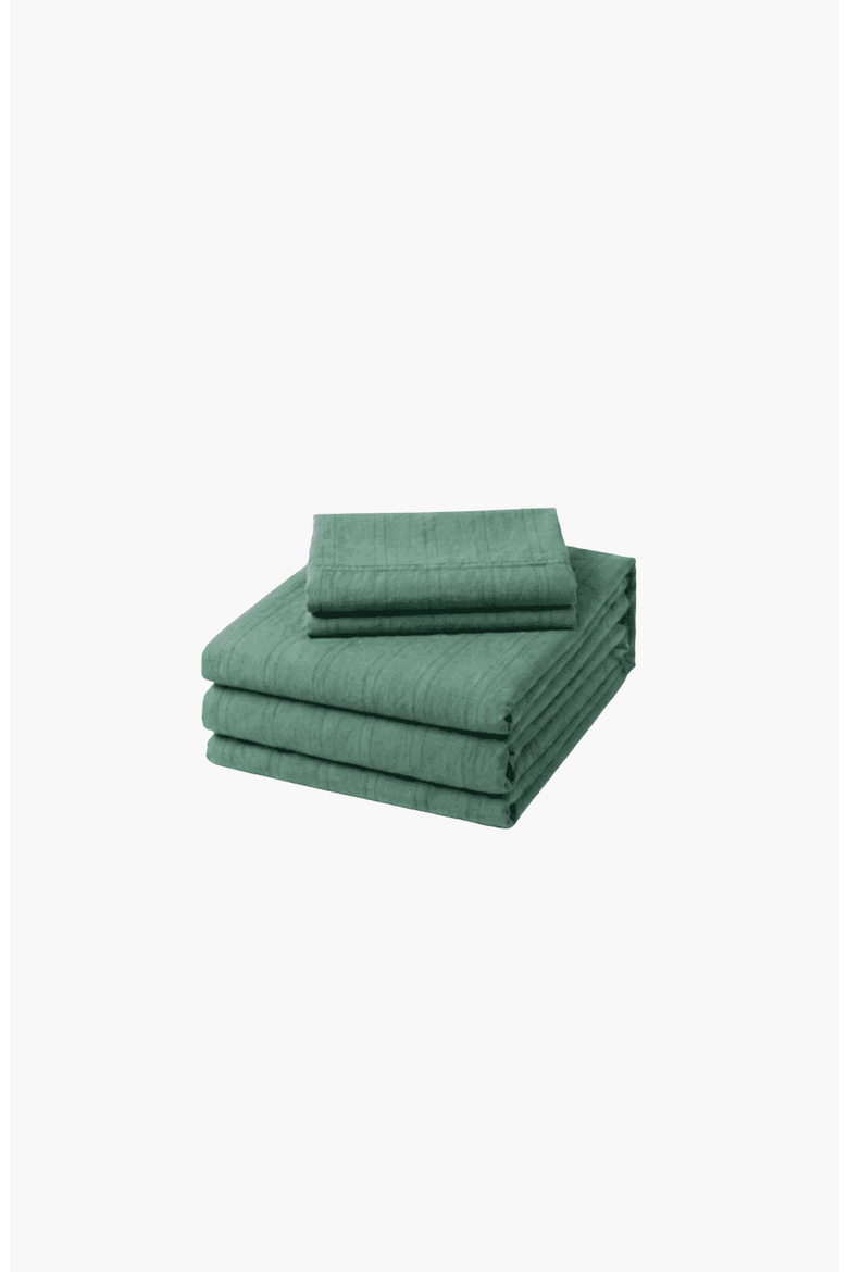 Striped Duvet Cover, Main, color, Green Light