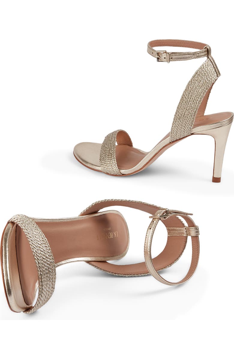 LK Bennett Ivette Metallic Sandal, Alternate, color, Gold