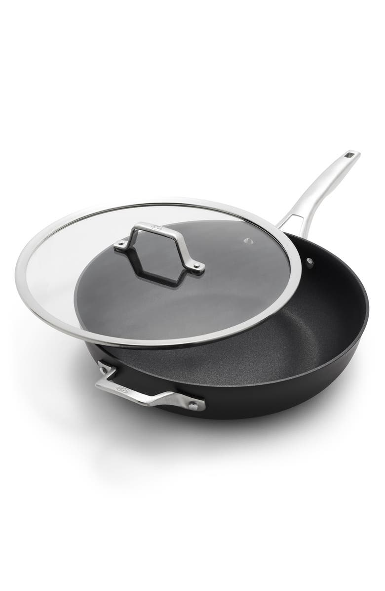 CALPHALON Premier Hard Anodized Nonstick 13-Inch Deep Skillet with Lid, Main, color, Black