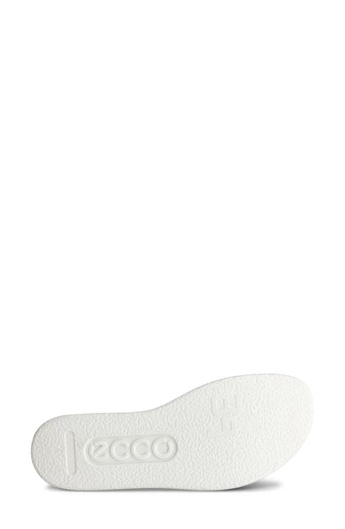 Ecco Flowt Oasis Slide Sandal In White/pure White Gold