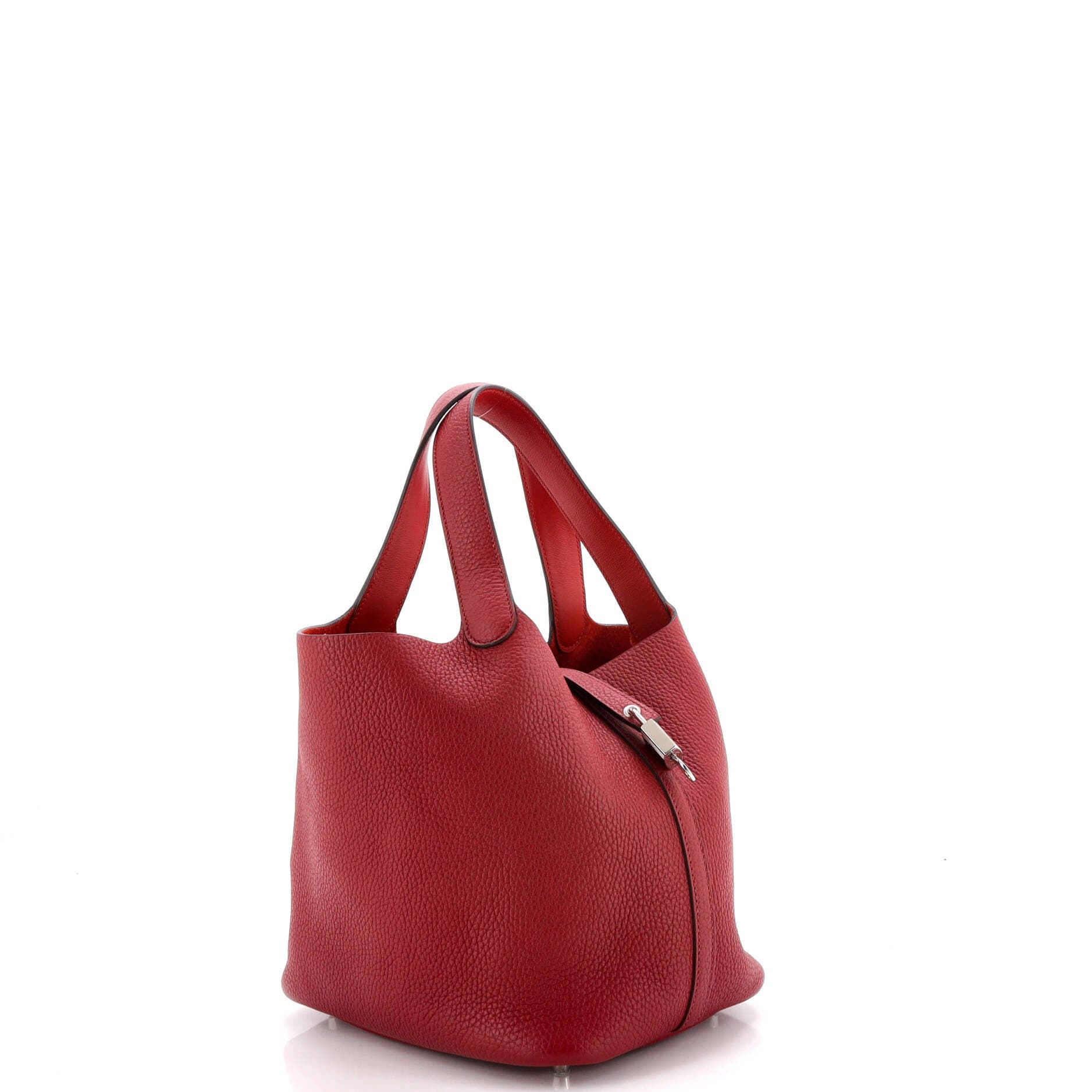 Eclat Picotin Lock Bag Clemence MM, Alternate, color, Red