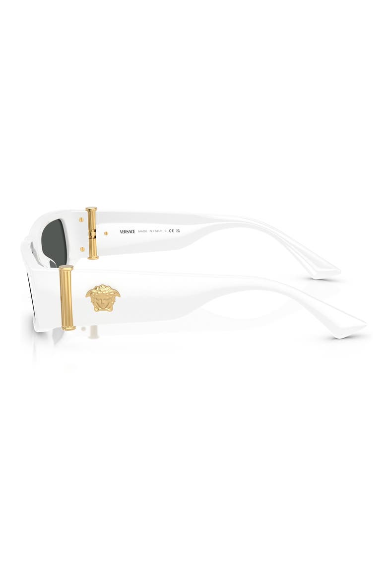 55mm Rectangular Sunglasses, Alternate, color, WHITE