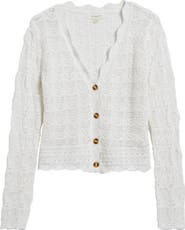 beachlunchlounge Tamia Pointelle Knit Cardigan