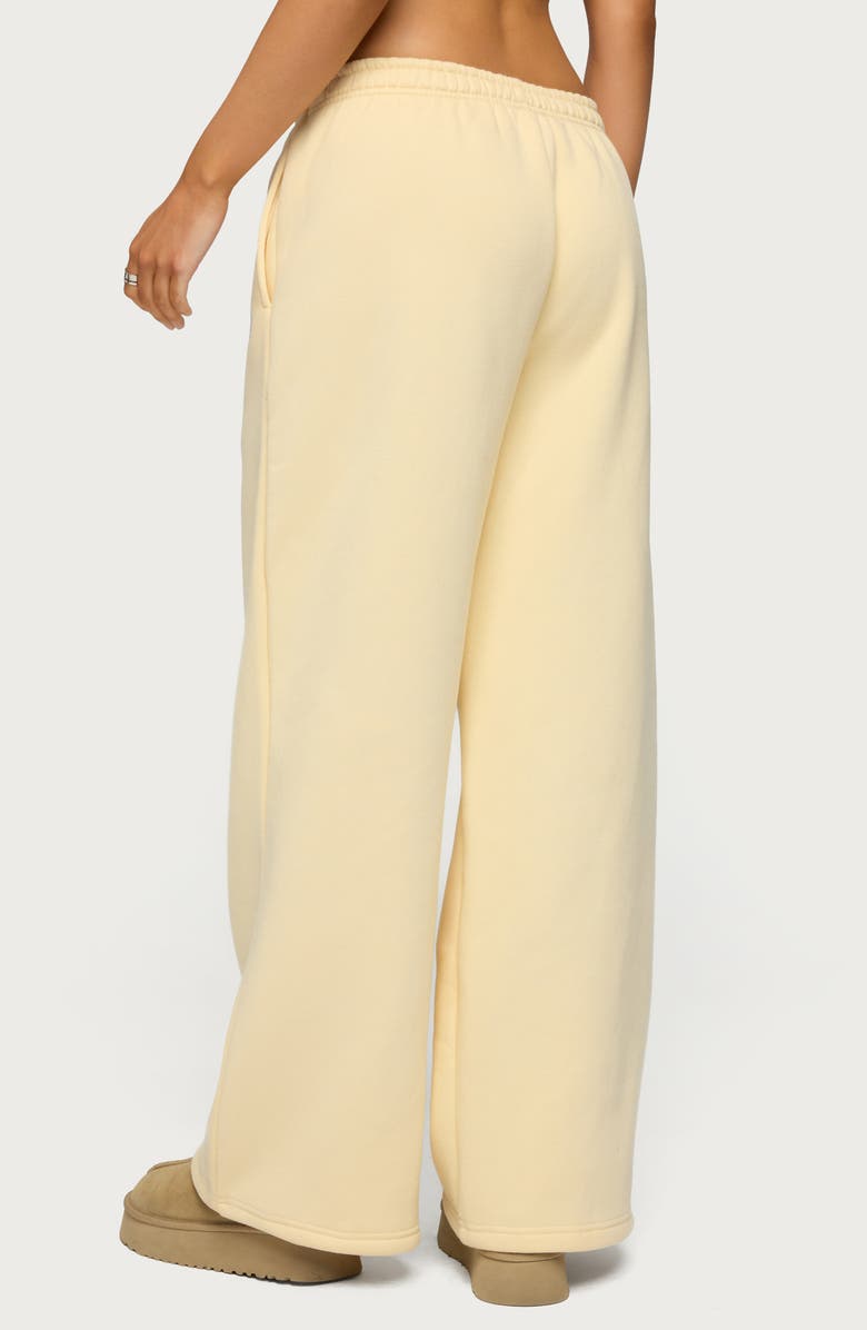 EDIKTED Lover Wide Leg Sweatpants, Alternate, color, Yellow