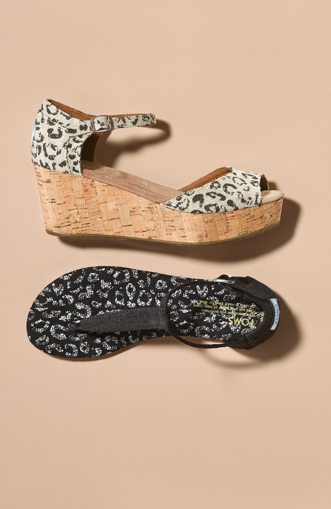 Leopard Print Platform Wedge, Alternate, color, LEOPARD