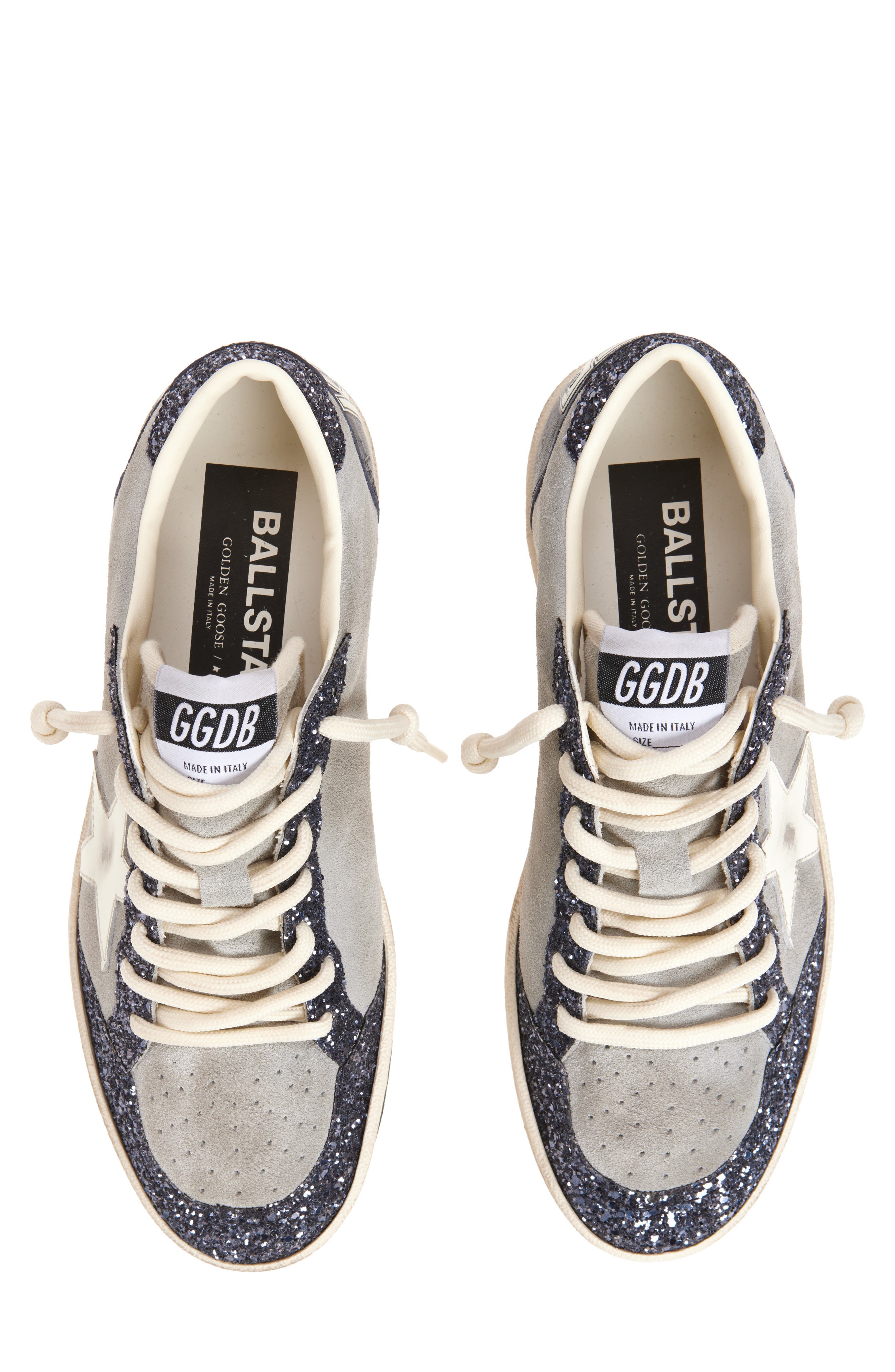 Golden Goose Ball Star Low Top Sneaker, Alternate, color, Grey/ Navy Blue/ Cream
